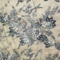 Black Beaded 3D flower Handework Fabric for Dress